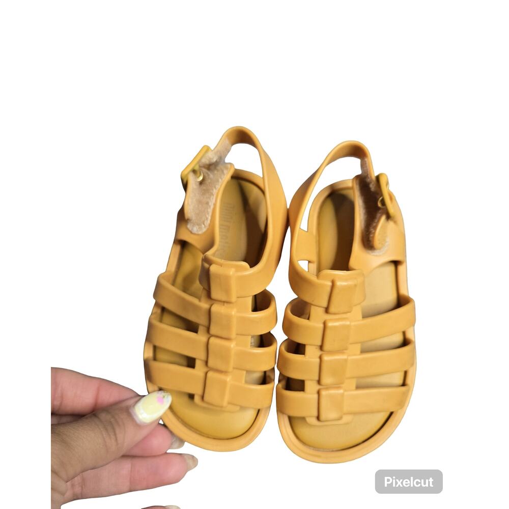 Mini Melissa Orange Fisherman Sandals Size:‎ 5
